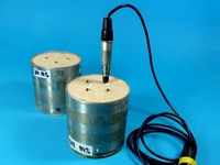 Compacted sand samples with measuring positions for the needle probe